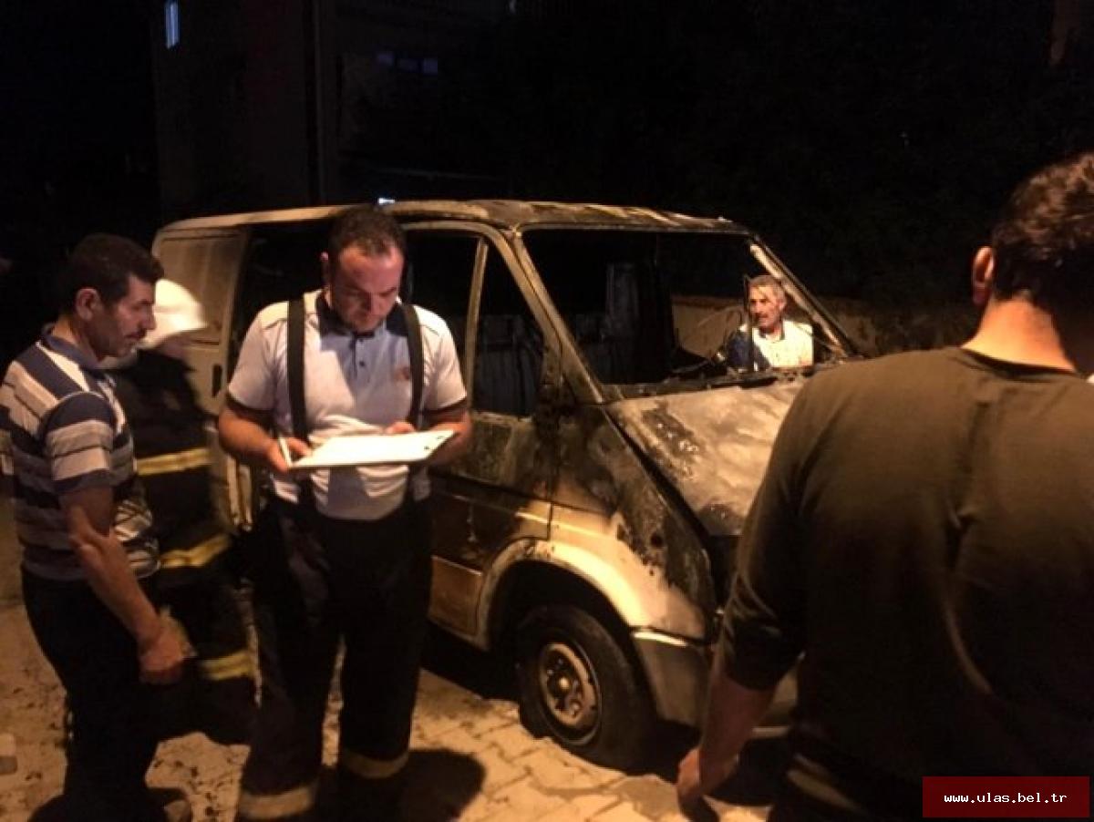 Ulaş'ta araç yangını